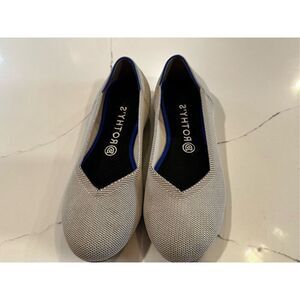 Rothy's The Flat Rounded Toe Ecru Ballet Flats Women’s Sz 9.5